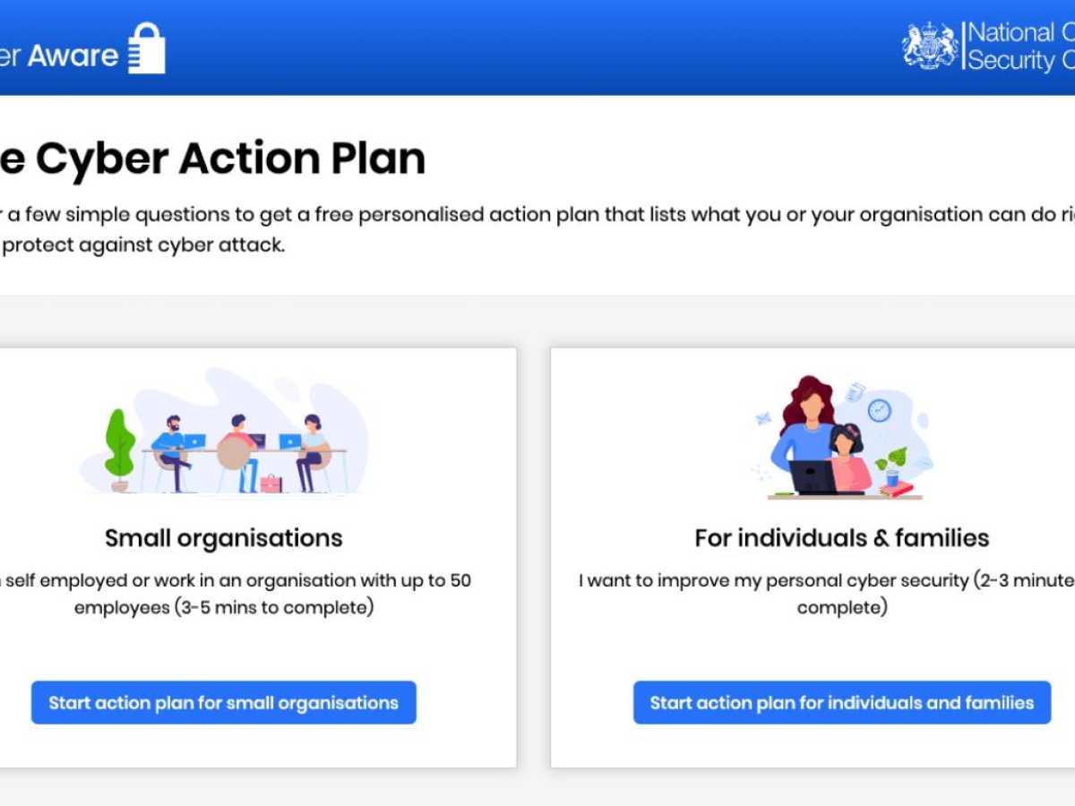 Image of NCSC web page